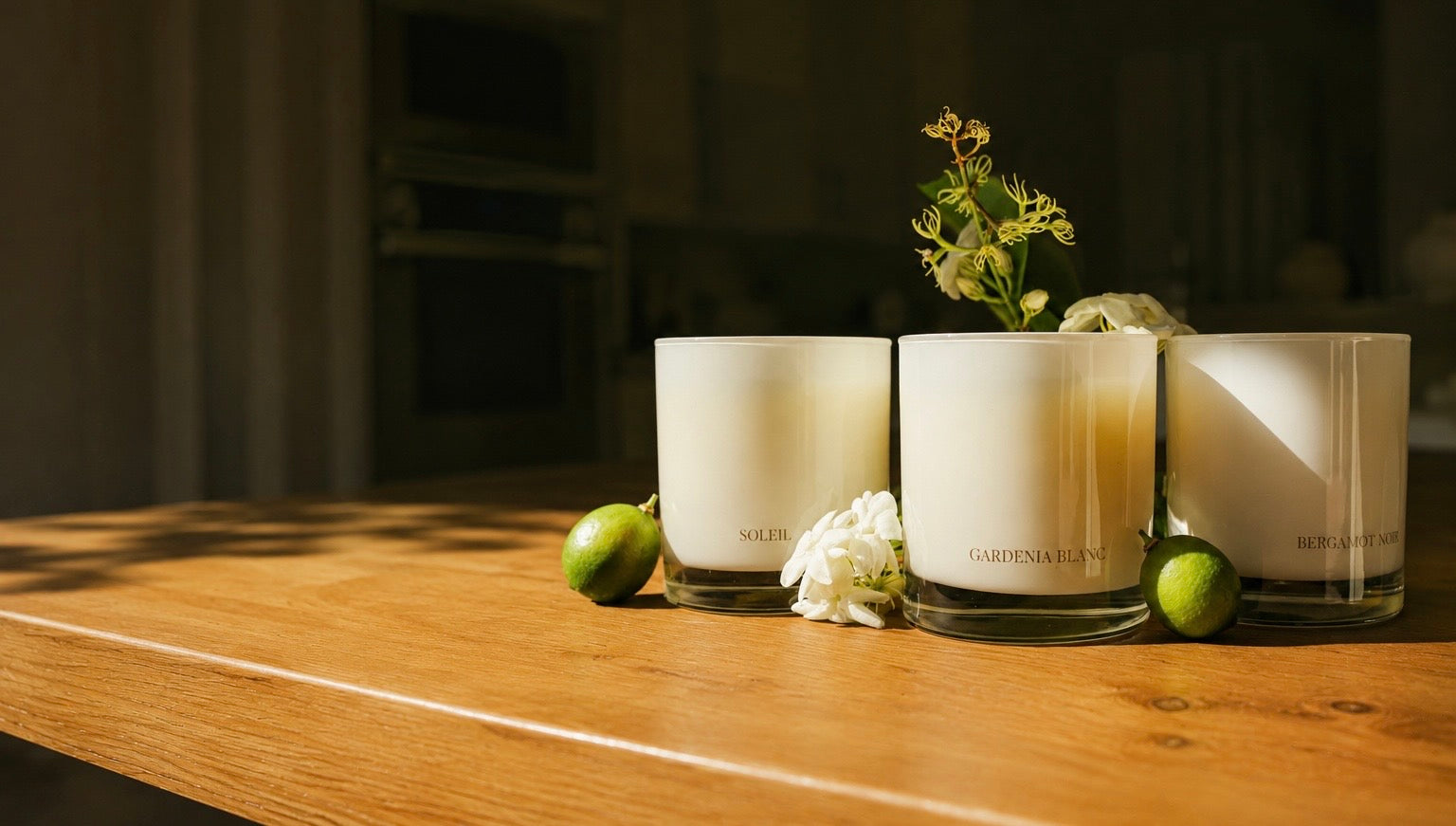 Chenda Studio candles and ceramic vase